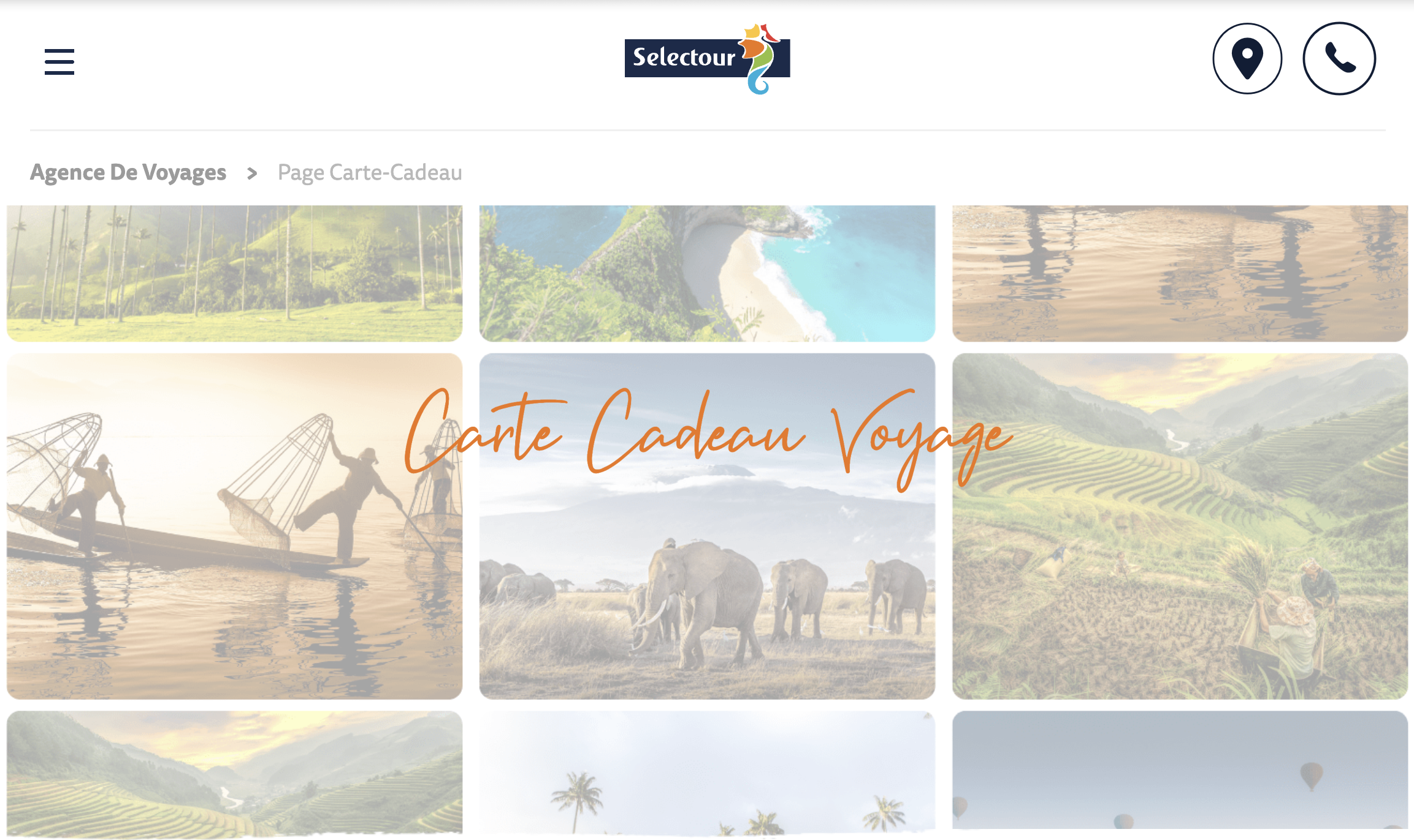Carte cadeau voyage Selectour
